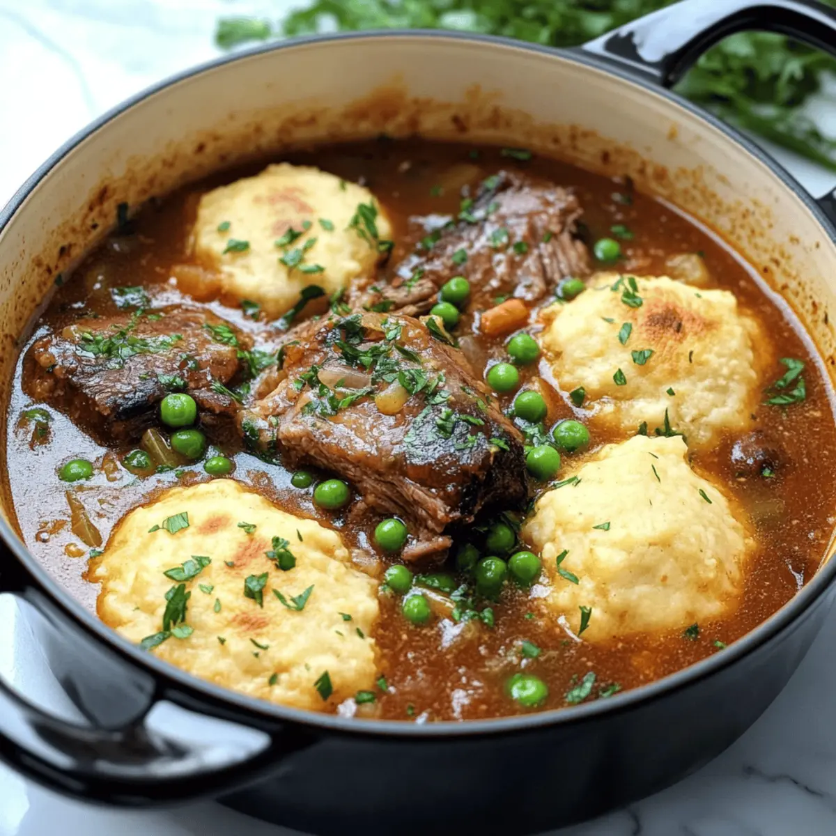 Short Rib Cornmeal Dumpling Soup