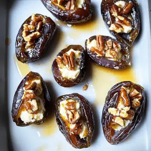Mascarpone Stuffed Dates with Maple Drizzle