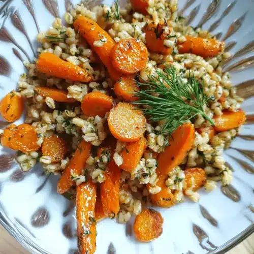 Roasted Carrots and Farro with Citrus, Ginger and Dill