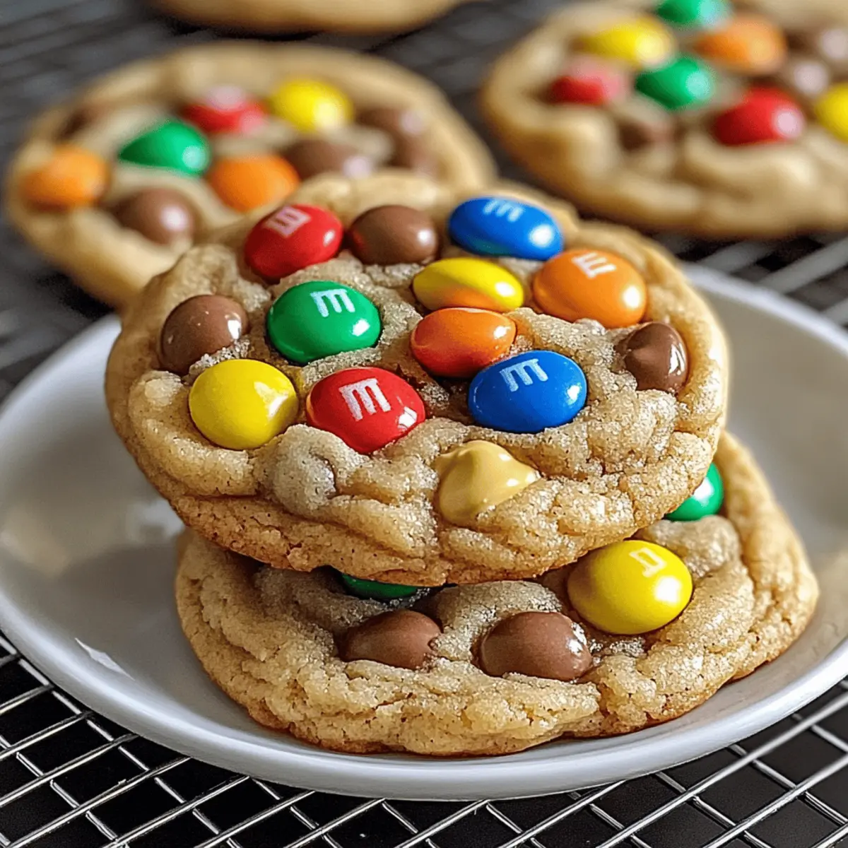 Soft & Chewy Peanut Butter M&M Cookies
