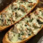 Chicken Alfredo Garlic Bread