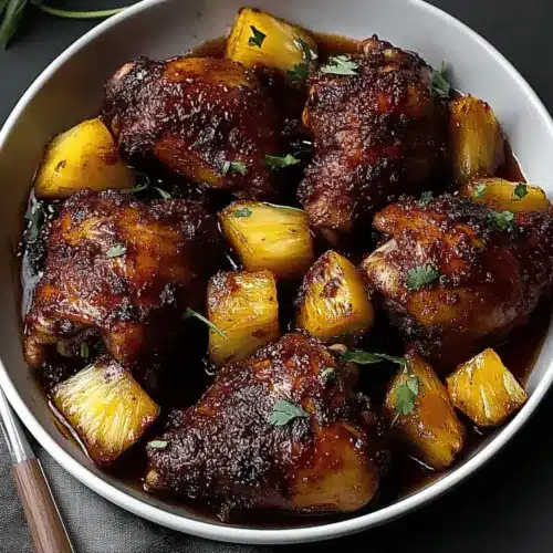 Baked Jamaican Pineapple Jerk Chicken