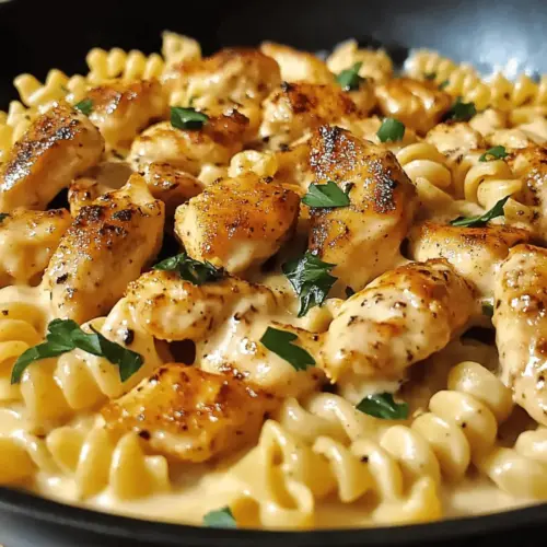 Cheesy Cajun Garlic Chicken Rotini Skillet