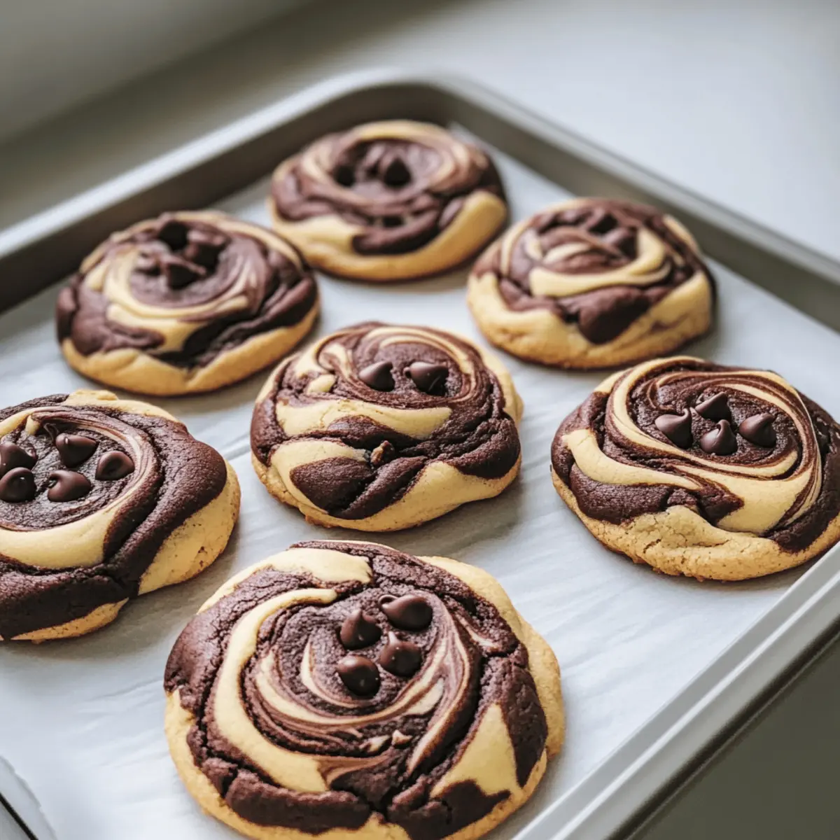 Chocolate Chip Marble Cookies