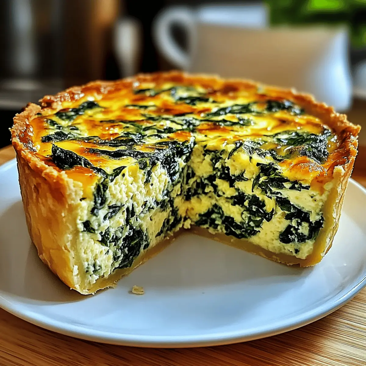 Cottage Cheese and Spinach Crustless Quiche