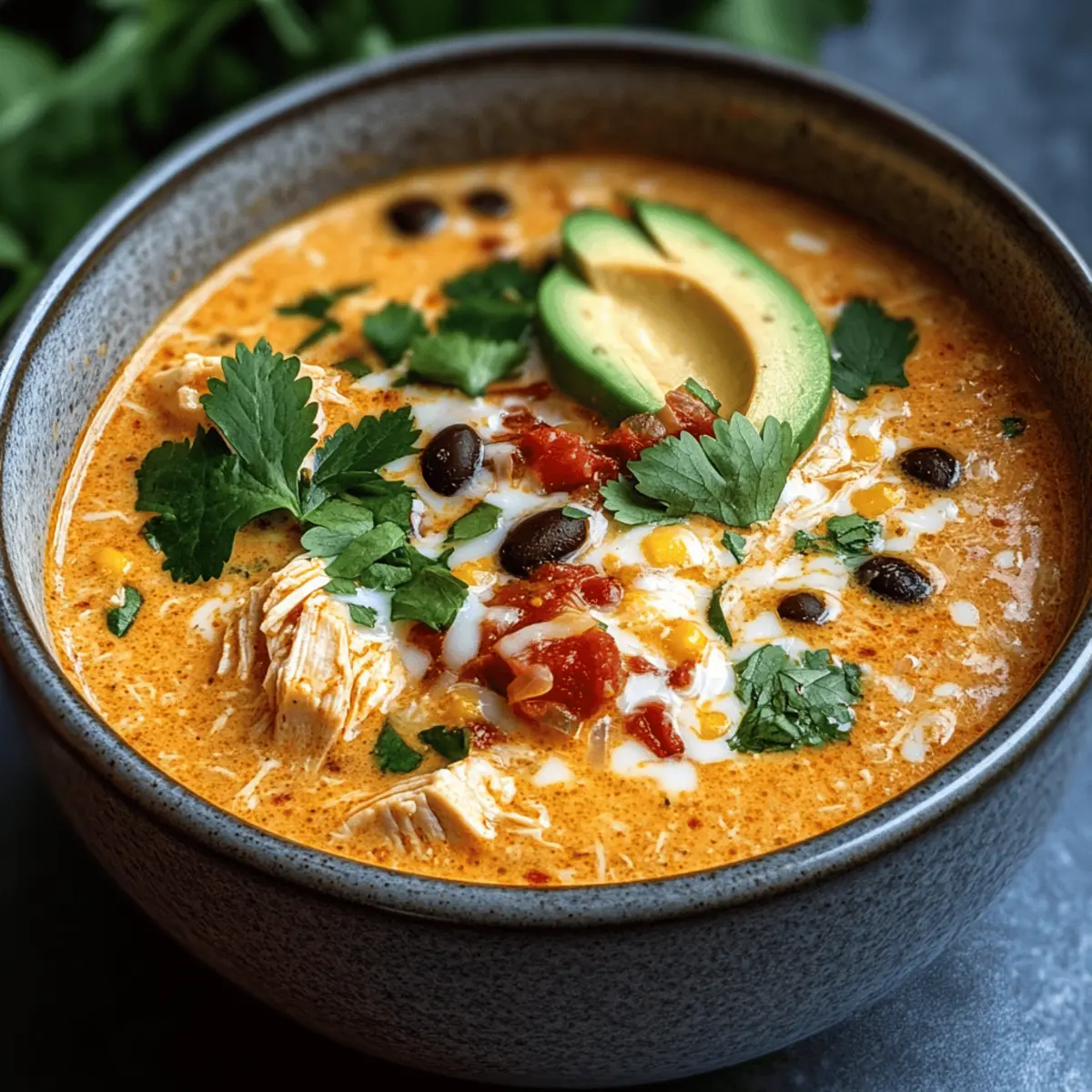 Creamy Chicken Enchilada Soup