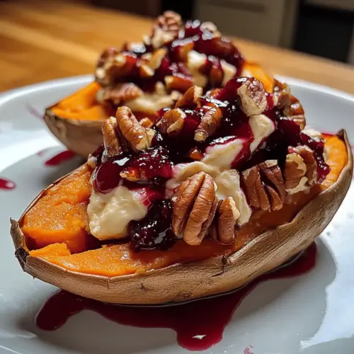 Maple Pecan & Brie Stuffed Sweet Potatoes