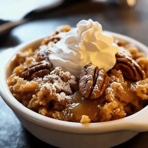 Pumpkin Pecan Cobbler