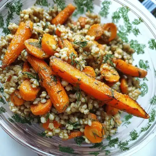 Roasted Carrots and Farro with Citrus, Ginger and Dill