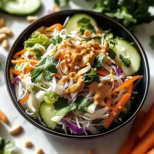 Spring Roll Salad with Peanut Dressing