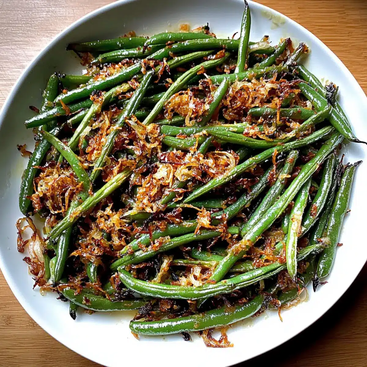 Roasted Green Beans with Caramelized Shallots