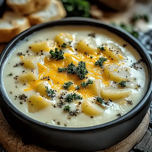 Cheddar Garlic Herb Potato Soup