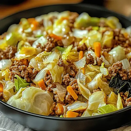 Chinese Ground Beef and Cabbage Stir-Fry