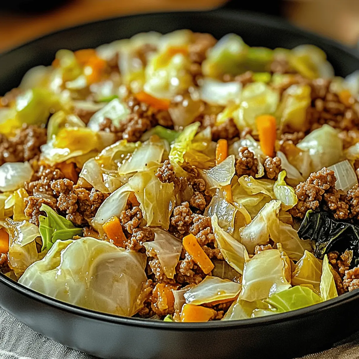 Chinese Ground Beef and Cabbage Stir-Fry