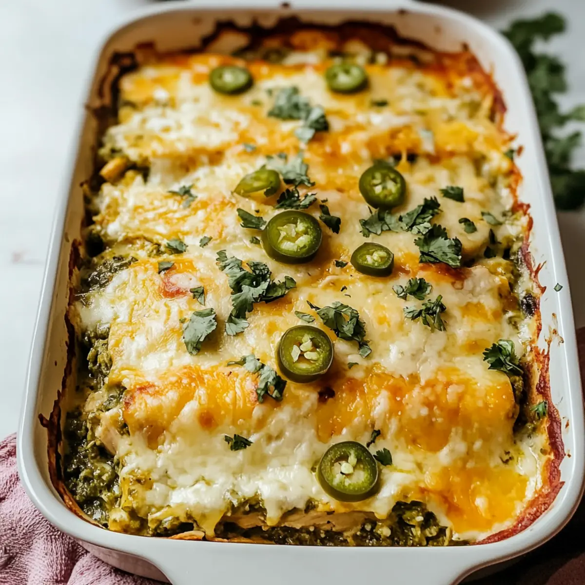 Salsa Verde Chicken Casserole