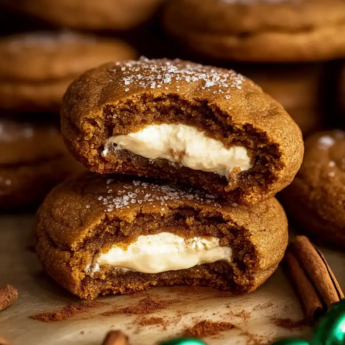 Gingerbread Cheesecake Cookies