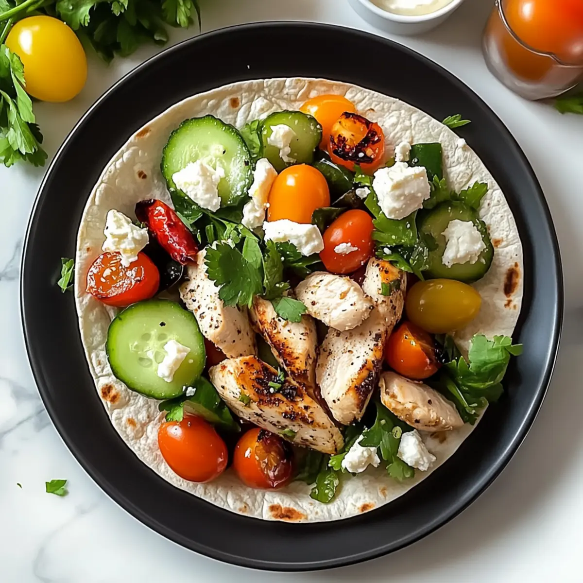 Mediterranean Chicken Wraps