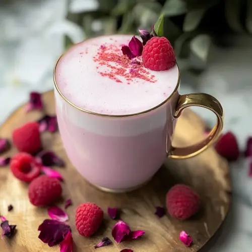 Raspberry Hibiscus Tea Latte