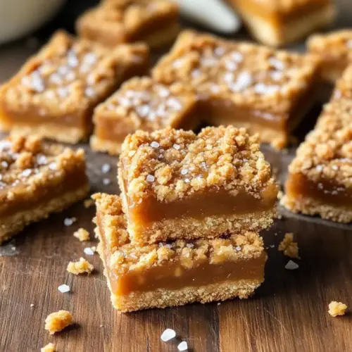 Gluten Free Salted Caramel Crumb Bars