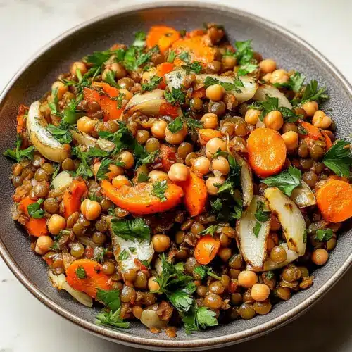 Chickpea and Lentil Salad with Carrots