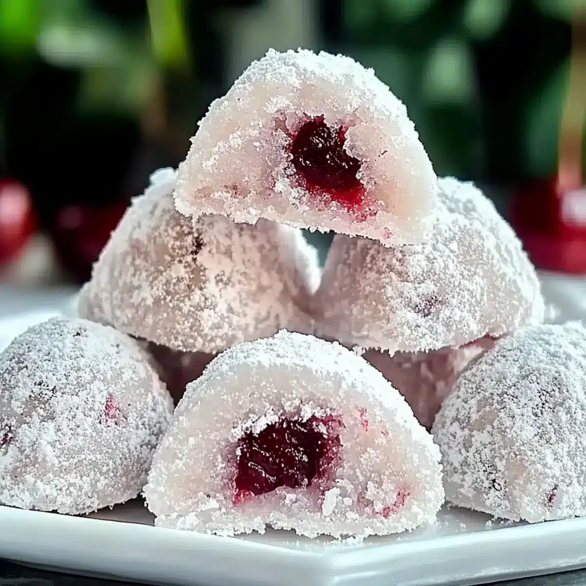 Cherry Snowball Cookies
