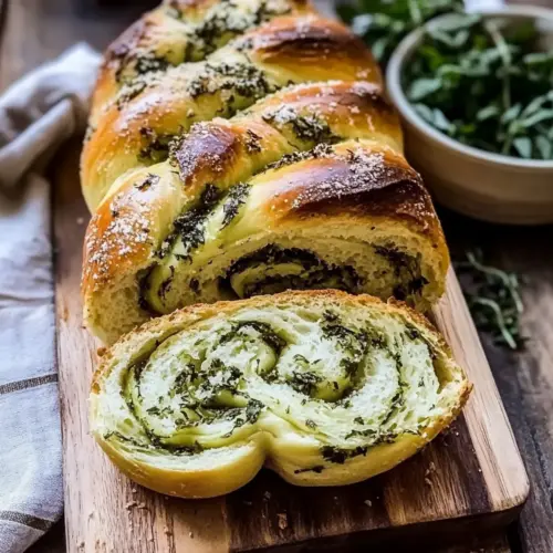 Swirled Garlic Herb Bread