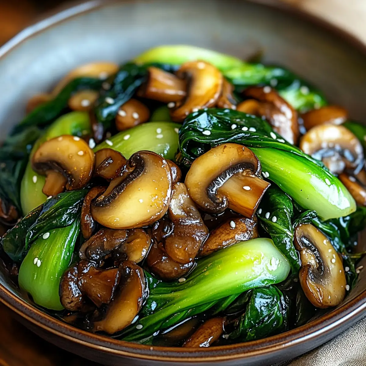 Bok Choy and Mushroom Stir Fry