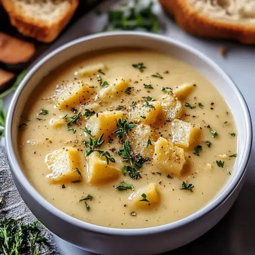 Cheddar Garlic Herb Potato Soup