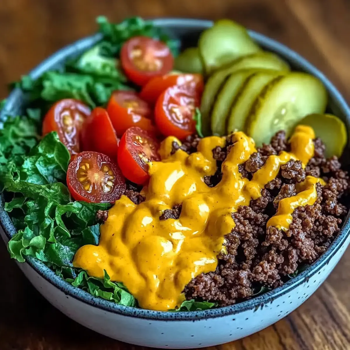 High-Protein Cheeseburger Bowls