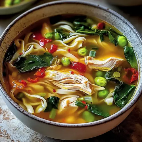 Ginger Garlic Chicken Noodle Soup