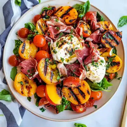 Grilled Nectarine Burrata Prosciutto Salad