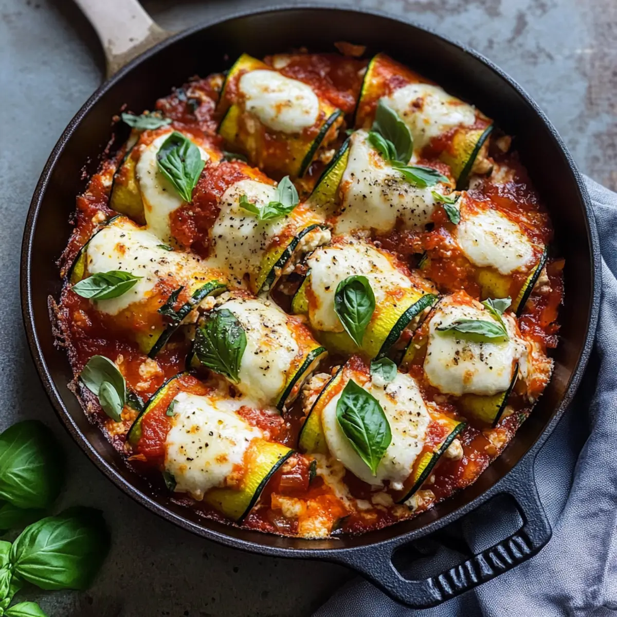 Three Cheese Zucchini Rollatini