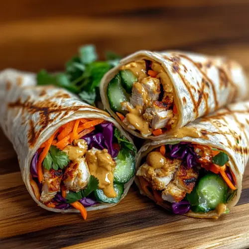 Thai Peanut Chicken Wraps Recipe