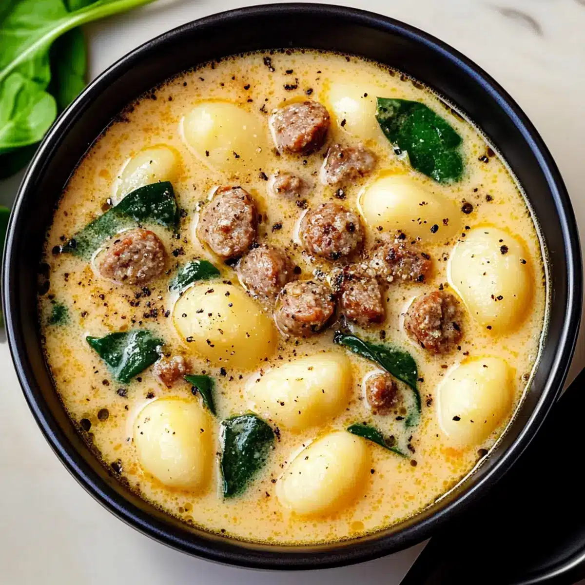 Creamy Italian Sausage Gnocchi Soup