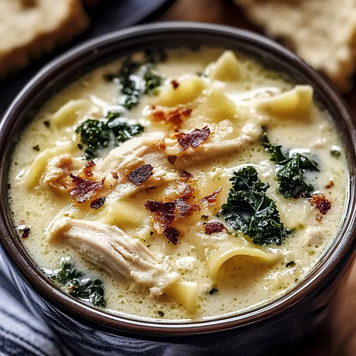Creamy White Chicken Lasagna Soup