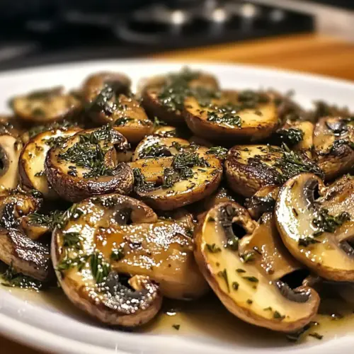 Roasted Garlic and Herb Mushrooms