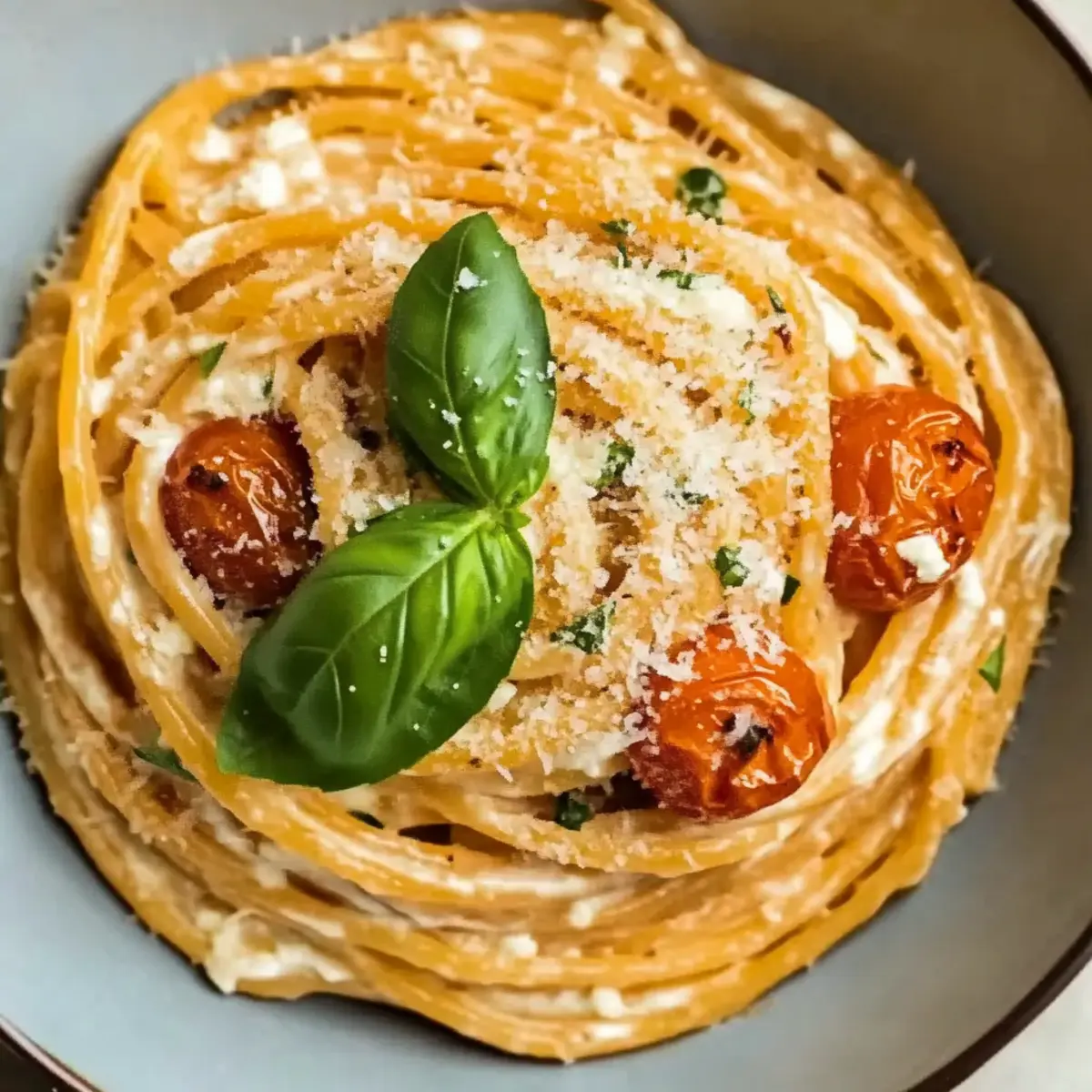 Roasted Tomato and Garlic Ricotta Pasta