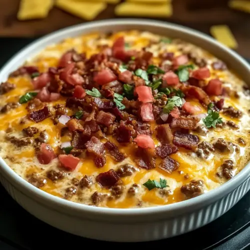 Bacon Cheeseburger Queso Dip