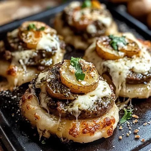 Caramelized Onion & Gruyère Stuffed Mushrooms