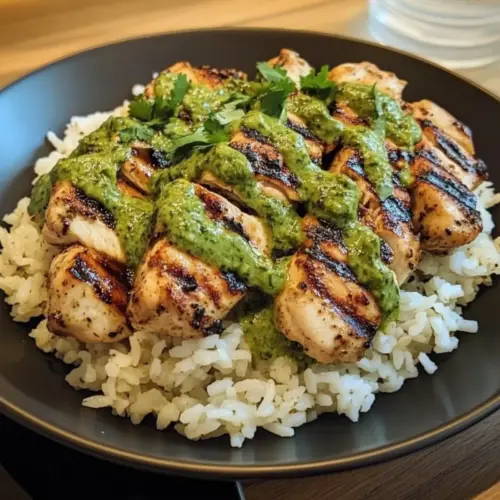 Peruvian Chicken with Aji Verde & Cilantro Rice