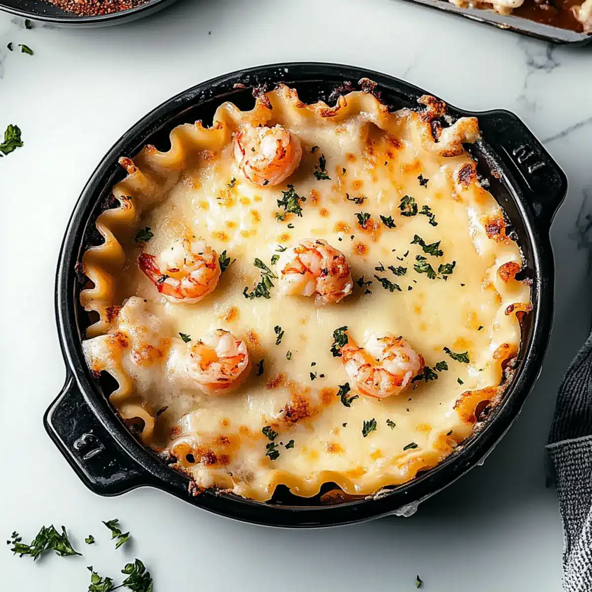 Seafood Lasagna with Lobster and Shrimp