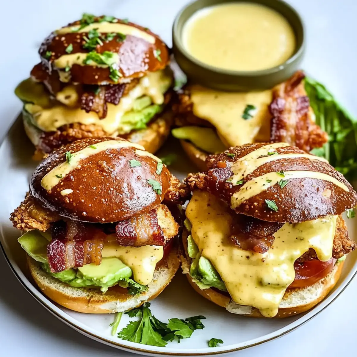 Honey Mustard BLT Chicken Sliders