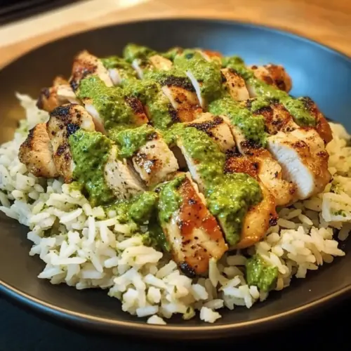 Peruvian Chicken with Aji Verde & Cilantro Rice