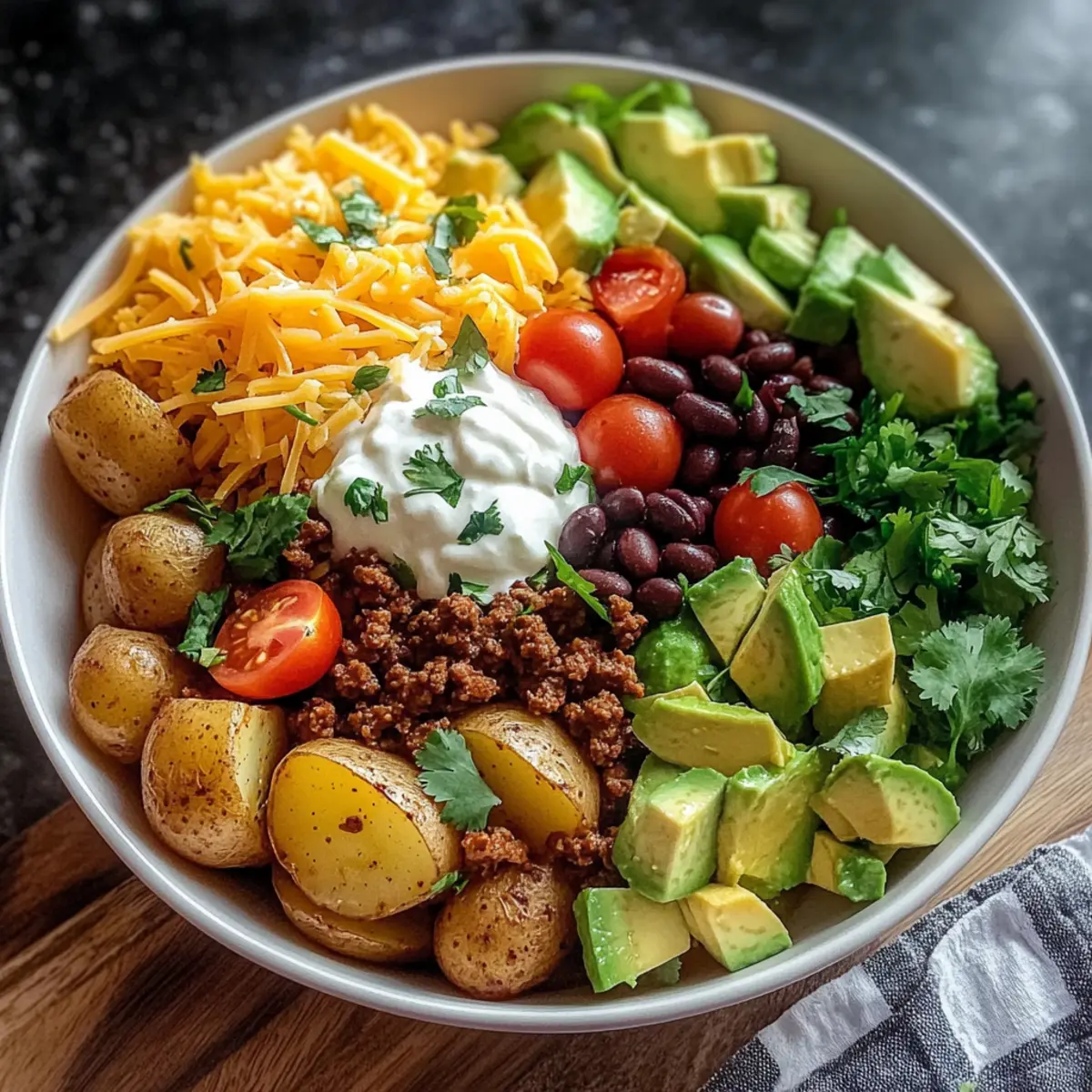 Loaded Potato Taco Bowl