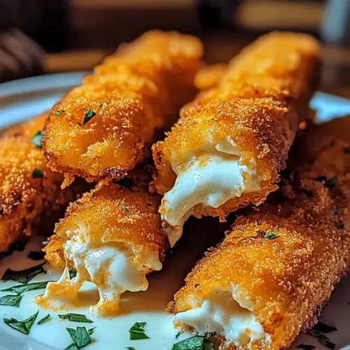 Buffalo Chicken Mozzarella Sticks