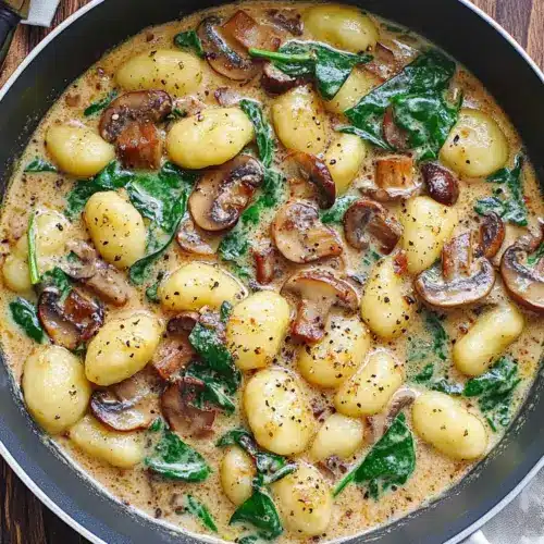 Creamy Spinach and Mushroom Gnocchi