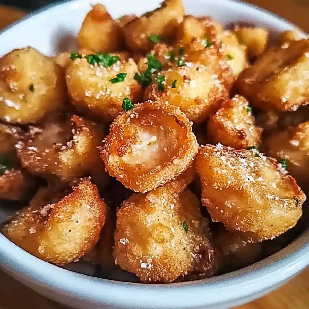 Garlic-Battered Fried Mushrooms