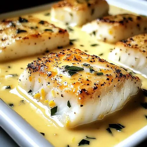 Baked Cod in Coconut Lemon Cream Sauce