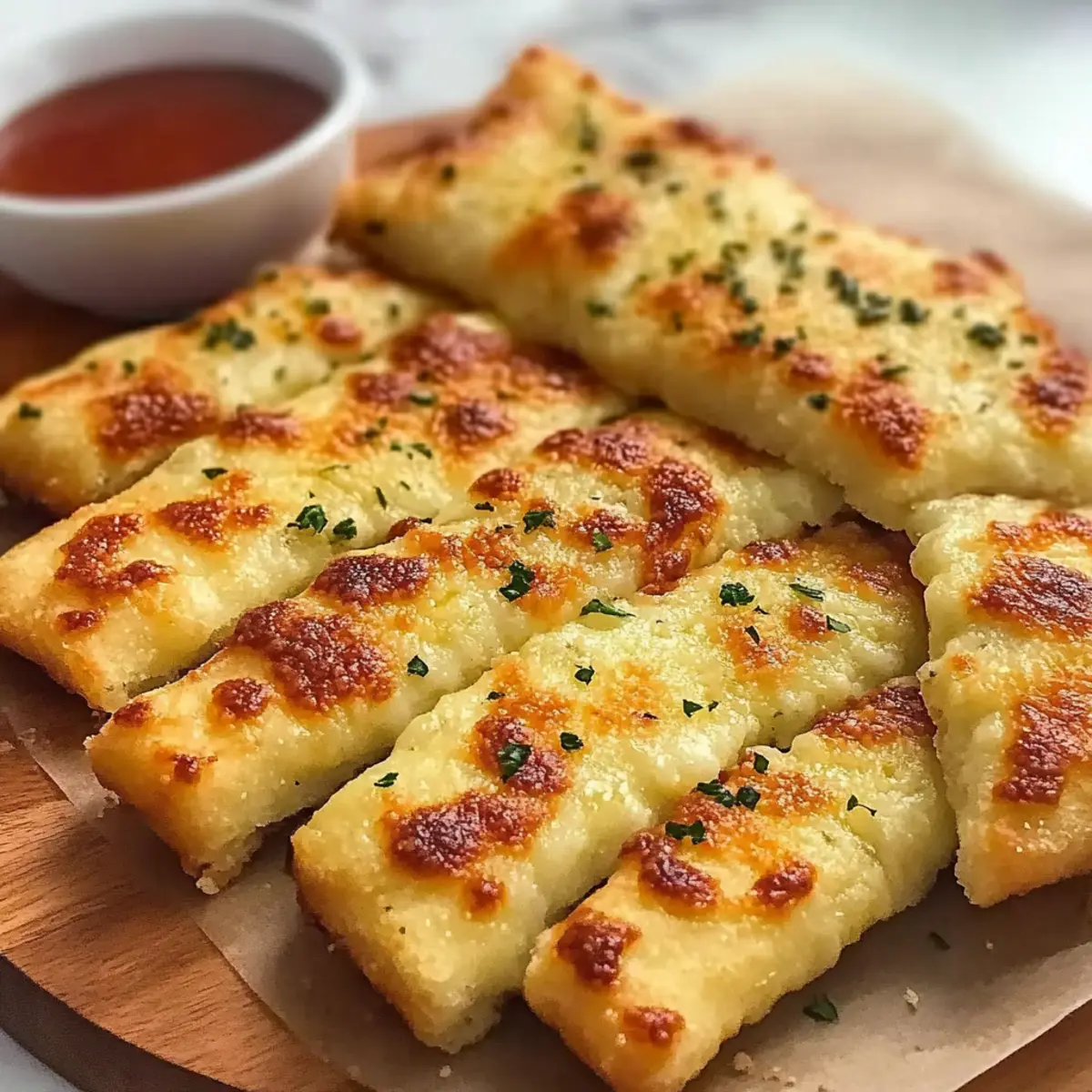KETO Cheesy Garlic “Breadsticks”