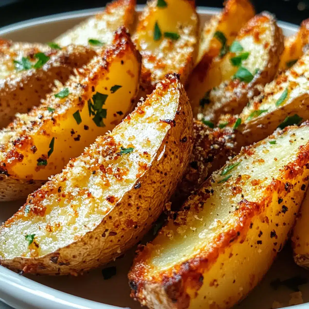 Baked Garlic Parmesan Potato Wedges